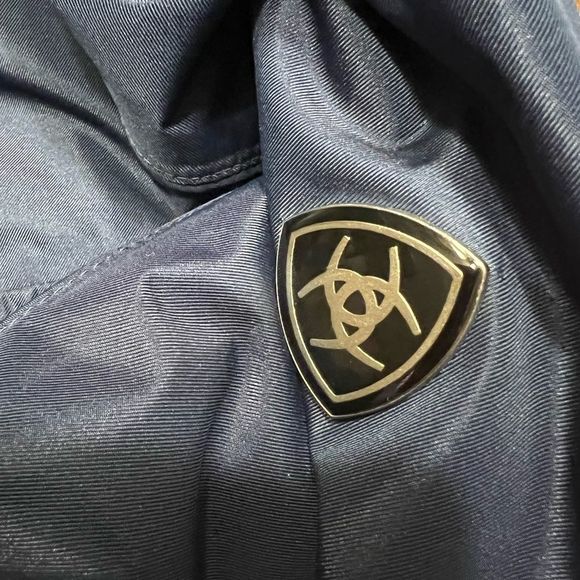 Ariat Furlough Waterproof Insulated Navy Blue Belted Jacket.Sz Medium EUC - Picture 10 of 16